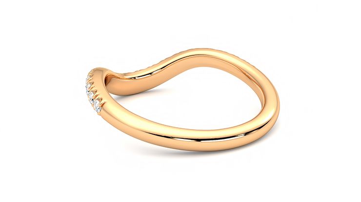 Taylor & Hart Peak Wedding Ring 360 degree image 16