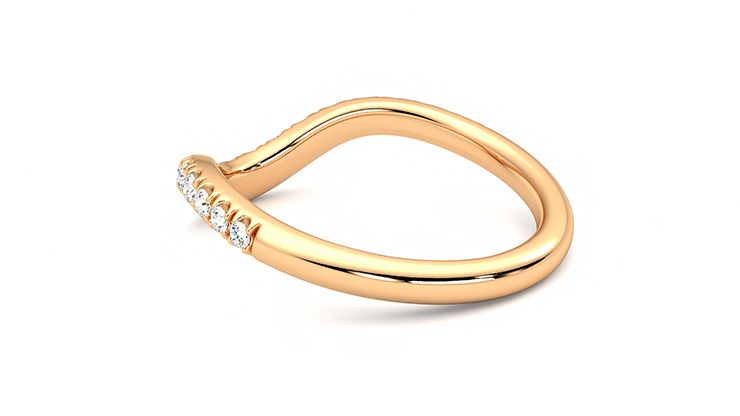 Taylor & Hart Peak Wedding Ring 360 degree image 17