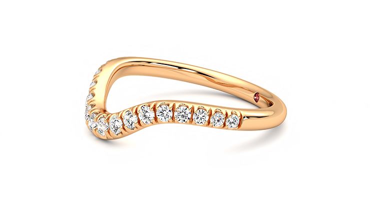 Taylor & Hart Peak Wedding Ring 360 degree image 21