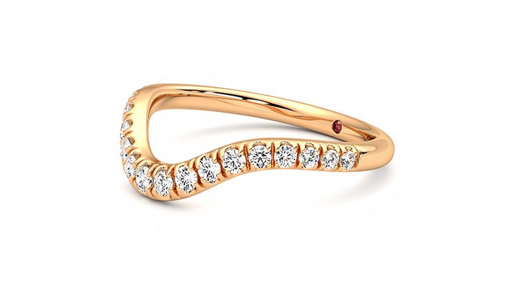 Taylor & Hart Peak Wedding Ring 360 degree image 22