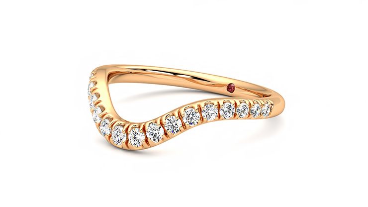 Taylor & Hart Peak Wedding Ring 360 degree image 23