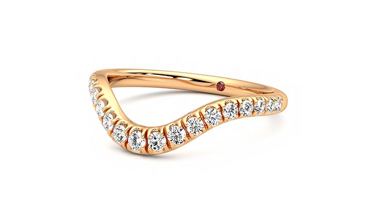 Taylor & Hart Peak Wedding Ring 360 degree image 24