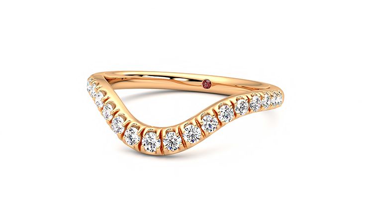 Taylor & Hart Peak Wedding Ring 360 degree image 25