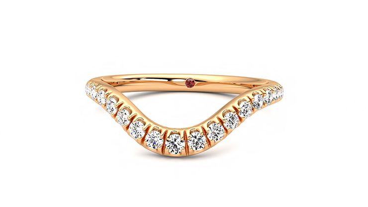 Taylor & Hart Peak Wedding Ring 360 degree image 27