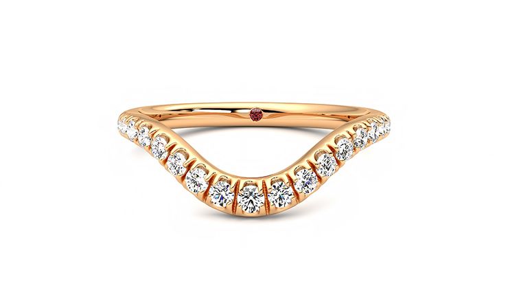 Taylor & Hart Peak Wedding Ring 360 degree image 28