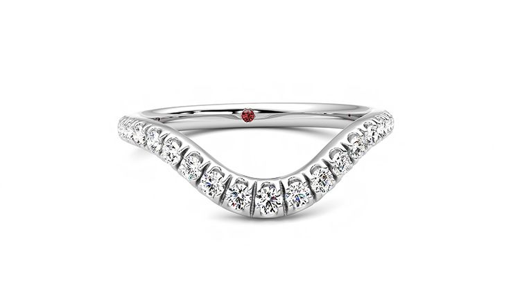 Taylor & Hart Peak Wedding Ring 360 degree image 1