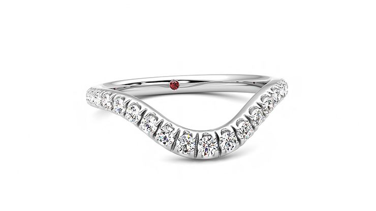 Taylor & Hart Peak Wedding Ring 360 degree image 2