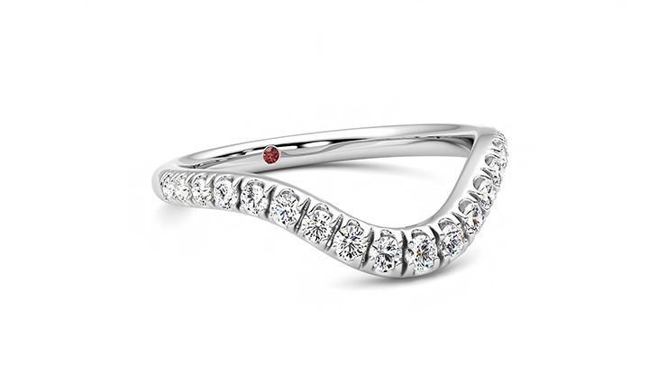Taylor & Hart Peak Wedding Ring 360 degree image 4