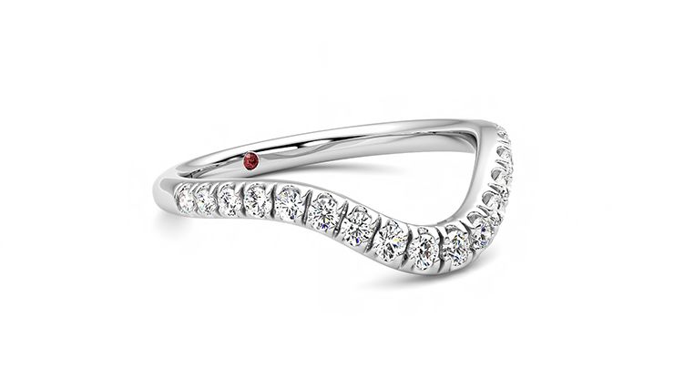 Taylor & Hart Peak Wedding Ring 360 degree image 5