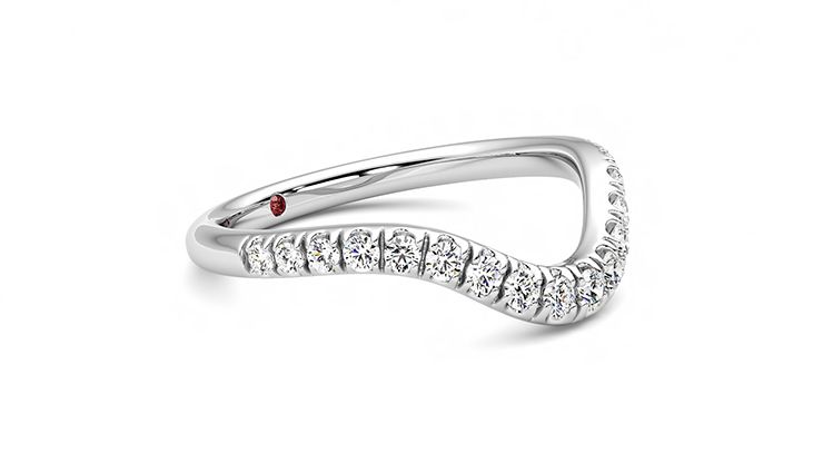 Taylor & Hart Peak Wedding Ring 360 degree image 6