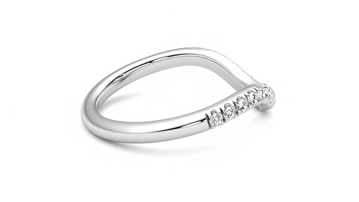 Taylor & Hart Peak Wedding Ring 360 degree image 10