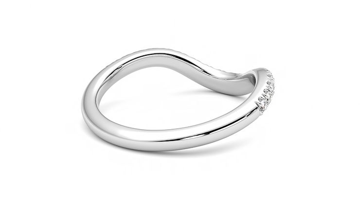 Taylor & Hart Peak Wedding Ring 360 degree image 12