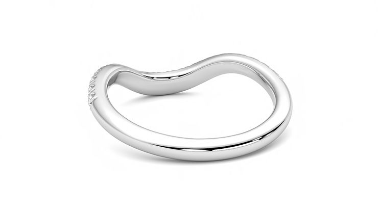 Taylor & Hart Peak Wedding Ring 360 degree image 15