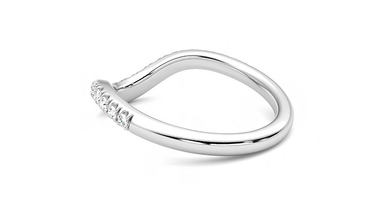 Taylor & Hart Peak Wedding Ring 360 degree image 17