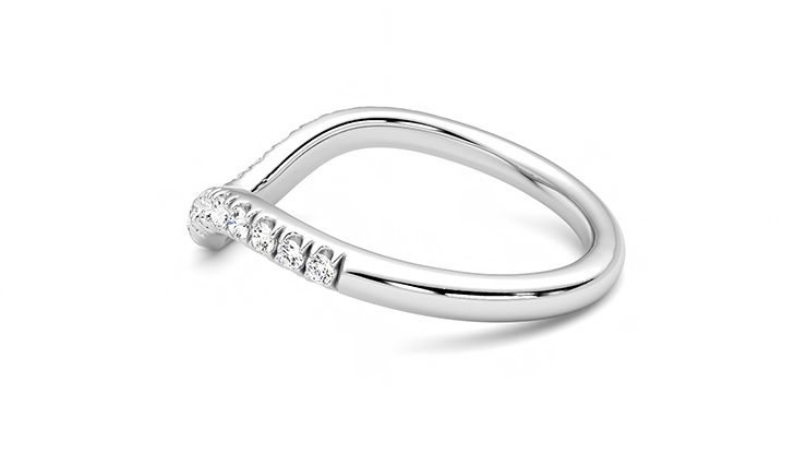 Taylor & Hart Peak Wedding Ring 360 degree image 18