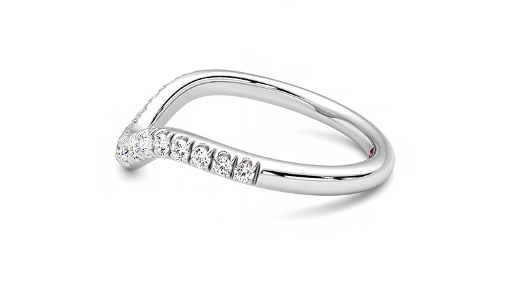 Taylor & Hart Peak Wedding Ring 360 degree image 19