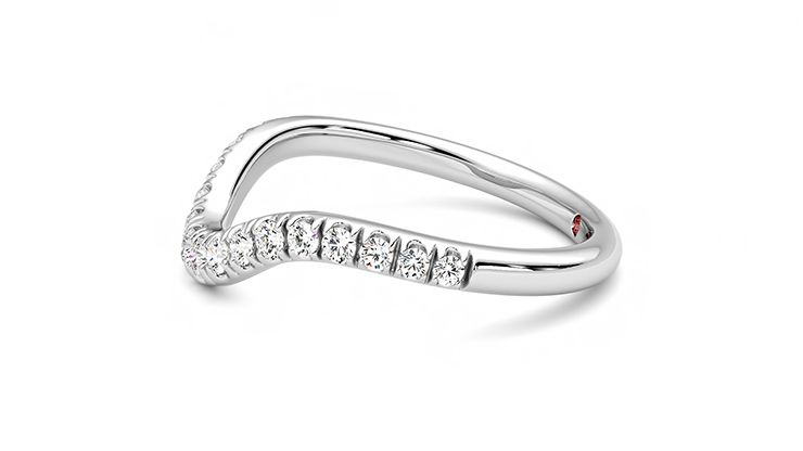 Taylor & Hart Peak Wedding Ring 360 degree image 20