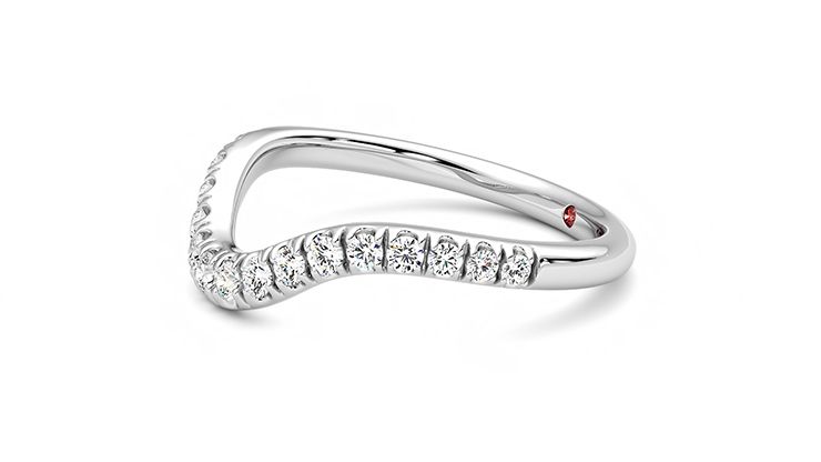 Taylor & Hart Peak Wedding Ring 360 degree image 21