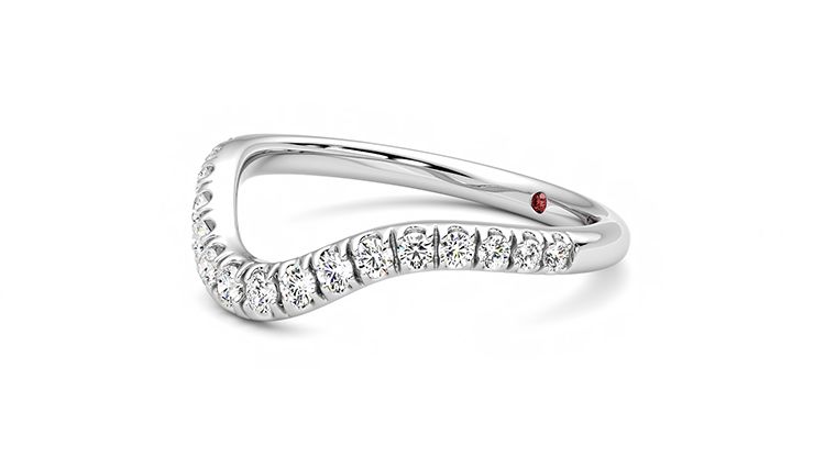 Taylor & Hart Peak Wedding Ring 360 degree image 22