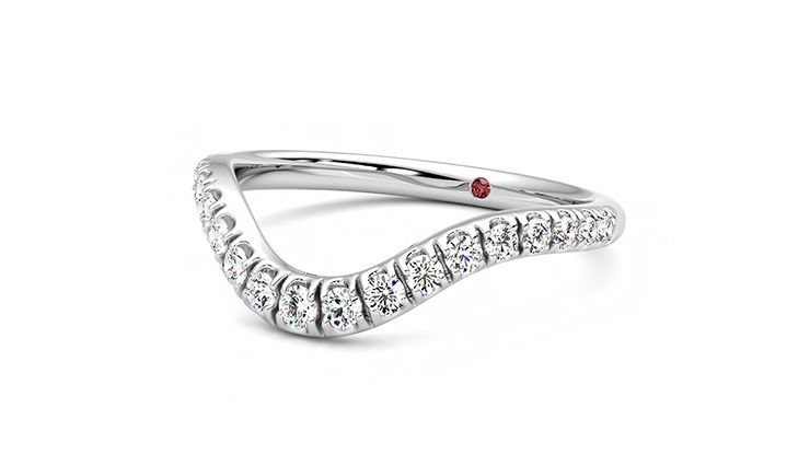 Taylor & Hart Peak Wedding Ring 360 degree image 24