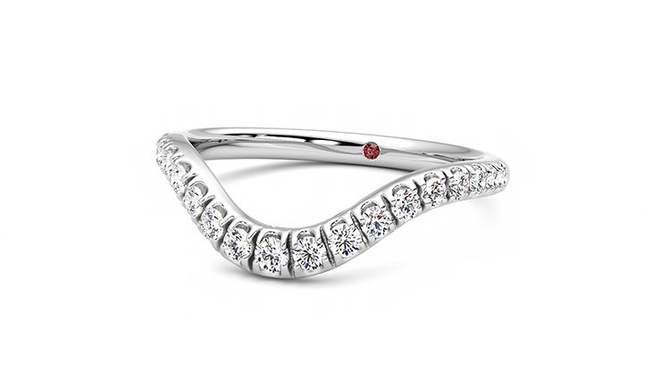 Taylor & Hart Peak Wedding Ring 360 degree image 25