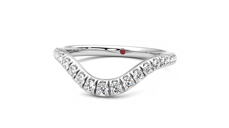 Taylor & Hart Peak Wedding Ring 360 degree image 26