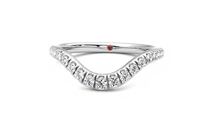 Taylor & Hart Peak Wedding Ring 360 degree image 27