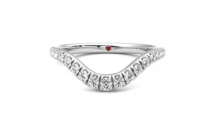 Taylor & Hart Peak Wedding Ring 360 degree image 28