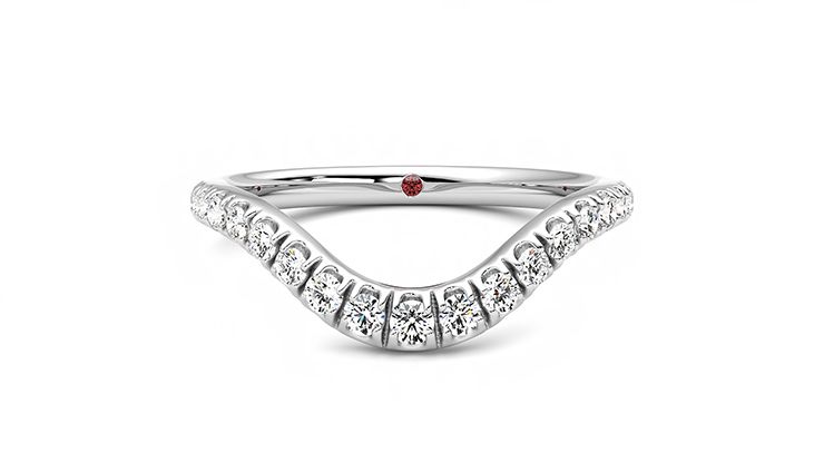 Taylor & Hart Peak Wedding Ring 360 degree image 29