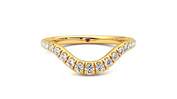 Taylor & Hart Peak Wedding Ring 360 degree image 0