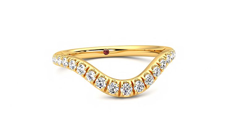 Taylor & Hart Peak Wedding Ring 360 degree image 2
