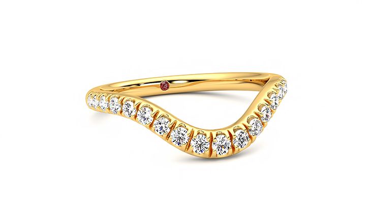Taylor & Hart Peak Wedding Ring 360 degree image 3