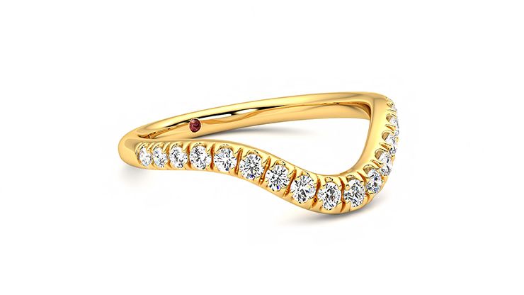 Taylor & Hart Peak Wedding Ring 360 degree image 5