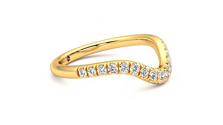 Taylor & Hart Peak Wedding Ring 360 degree image 7