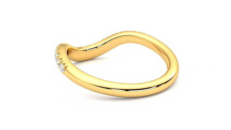 Taylor & Hart Peak Wedding Ring 360 degree image 16