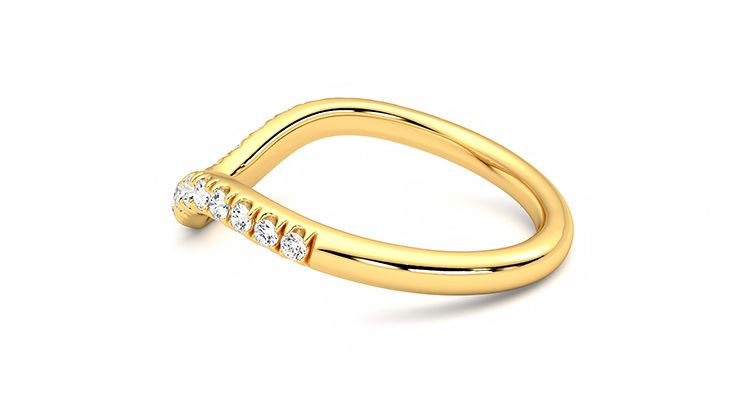 Taylor & Hart Peak Wedding Ring 360 degree image 18