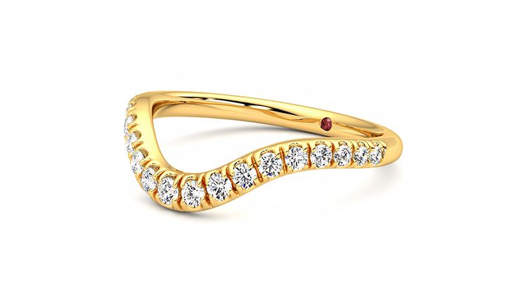 Taylor & Hart Peak Wedding Ring 360 degree image 23