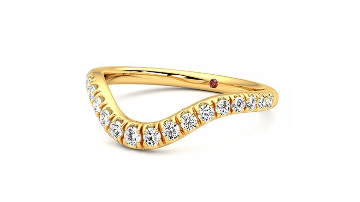 Taylor & Hart Peak Wedding Ring 360 degree image 24