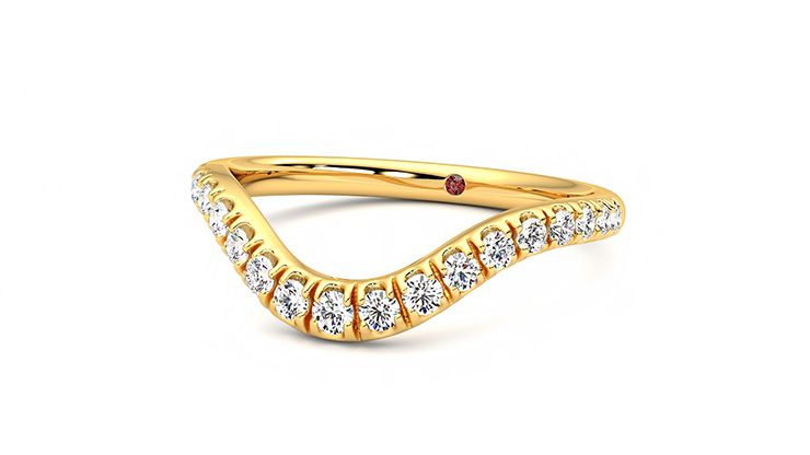 Taylor & Hart Peak Wedding Ring 360 degree image 25