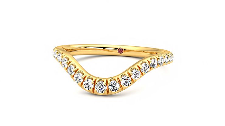 Taylor & Hart Peak Wedding Ring 360 degree image 26