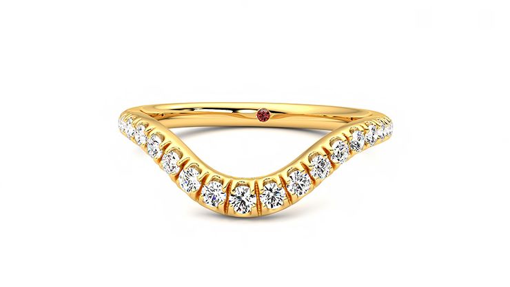 Taylor & Hart Peak Wedding Ring 360 degree image 27