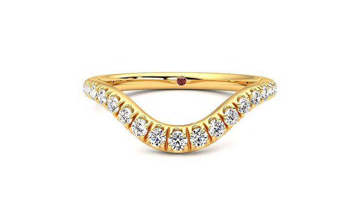 Taylor & Hart Peak Wedding Ring 360 degree image 28