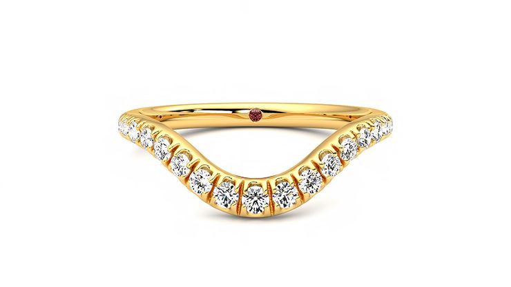 Taylor & Hart Peak Wedding Ring 360 degree image 29