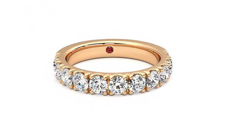 Taylor & Hart Peony Wedding Ring 360 degree image 2