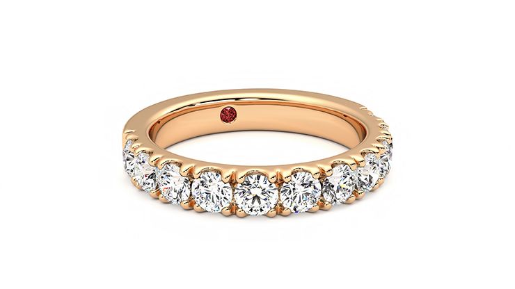 Taylor & Hart Peony Wedding Ring 360 degree image 4