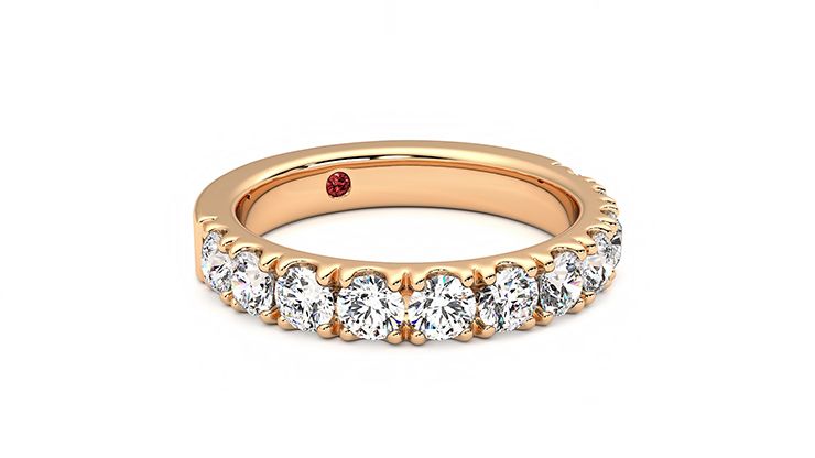 Taylor & Hart Peony Wedding Ring 360 degree image 5