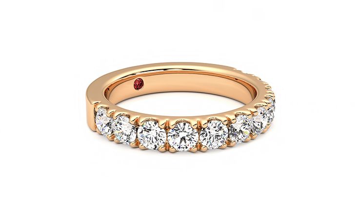 Taylor & Hart Peony Wedding Ring 360 degree image 6