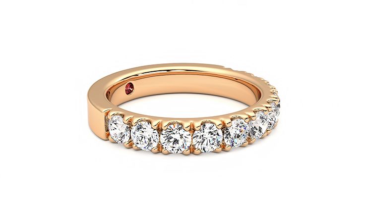 Taylor & Hart Peony Wedding Ring 360 degree image 7