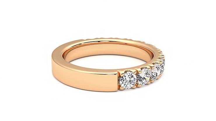 Taylor & Hart Peony Wedding Ring 360 degree image 11
