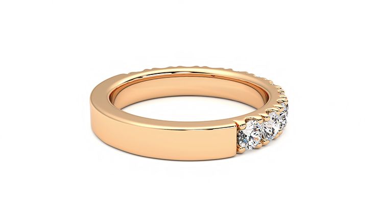 Taylor & Hart Peony Wedding Ring 360 degree image 12